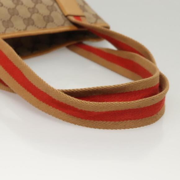 GUCCI GG Canvas Tote Bag Beige Silver 019 019 - Picture 8 of 16